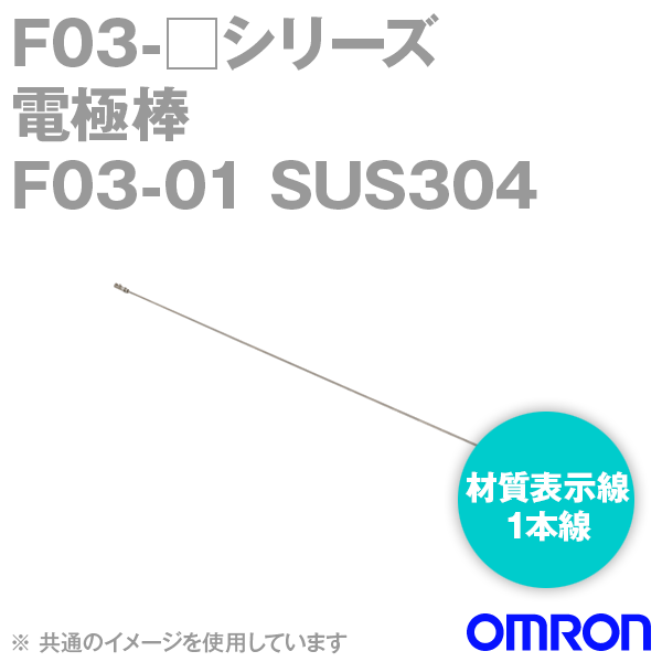 F03-01 SUS304電極棒 (材質表示線: 1本線)