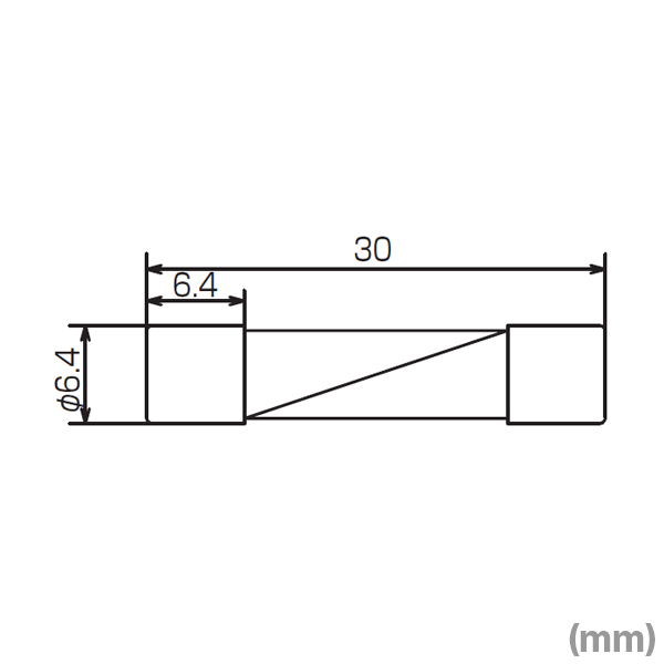 FGBO-Aガラス管ヒューズ 1個 (定格: AC250V 1A) (長さ: 3cm) NN