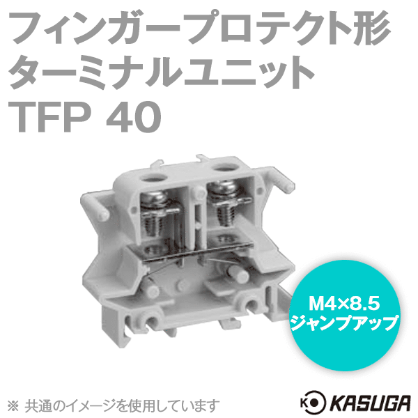 TFP40マルチレール式端子台 ターミナルユニット(5.5mm2) (40A) (50P入) SN