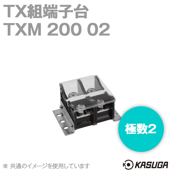 TXM200 02 TX組端子台(標準形) (六角ボルト) (100mm2) (240A) (極数2) SN
