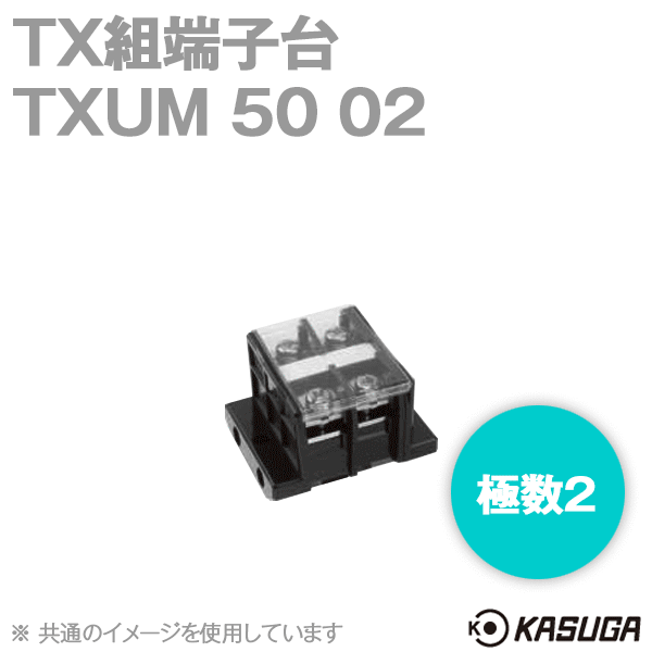 TXUM50 02 TX組端子台(ジャンプアップ) (14mm2) (80A) (極数2) SN